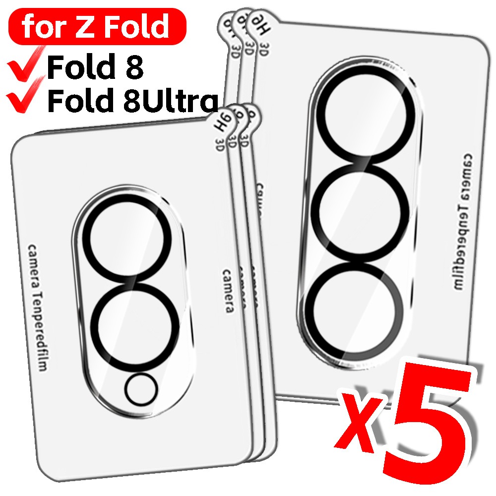 Tempered Glass Screen 9H - 5-1枚入り強化ガラスカメラレンズフィルム Samsung Galaxy Z Fold 8用
