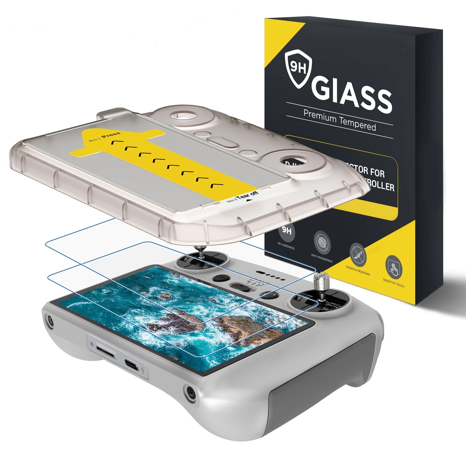 Glass Protector Auto - DJI フリップ/Air3/3S/Mini3/4pro スクリーンリモコン HD 強化ガラス保護フィルム RC
