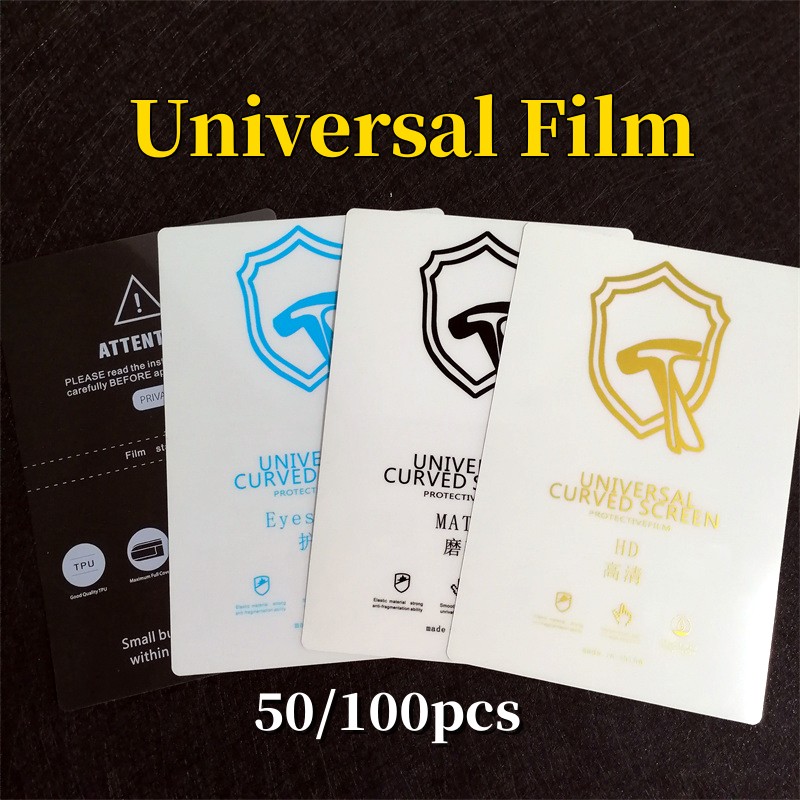 Flexible Tpu Film - 50 個柔軟な TPU ヒドロゲルフィルム切断機プロッター HD/マット/ブルーレイ/プライバシーユニバーサル電話画面保護