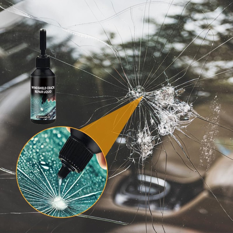 車のガラス修理ツール、ガラス修理液、ひび割れや欠けの修理用フ - Liquid Uv Glue Kit のレビューと価格