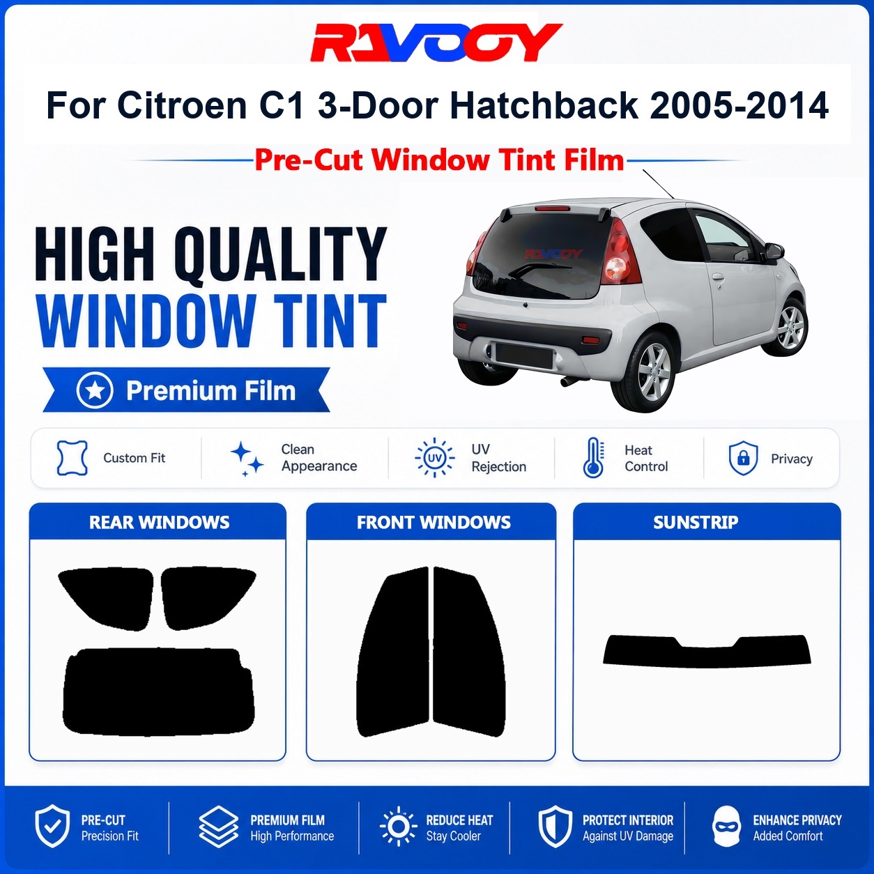 シトロエンC1 3ドアハッチバック（2005-2014）用プ - Privacy Screen Protector のレビューと価格