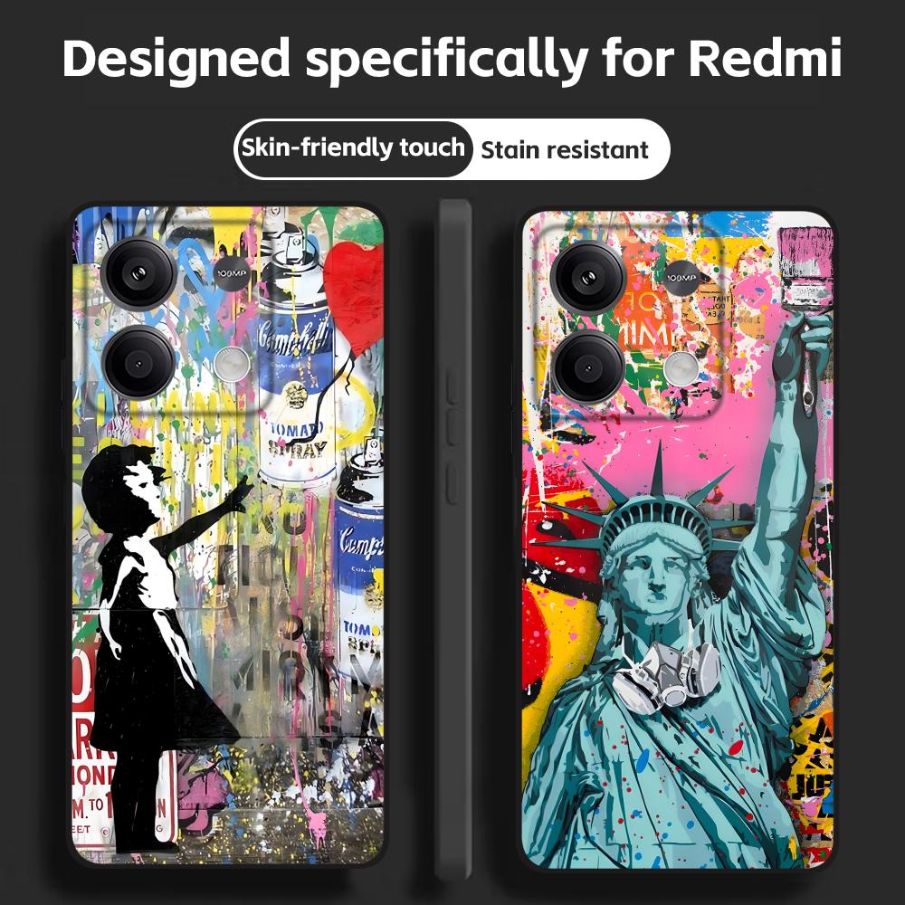 バンクシー グラフィティ アート スマホケース Redmi  - Xiaomi Redmi Note 13 のレビューと価格