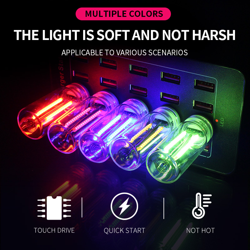 タッチ調光USB LEDフィラメントガラス電球 5V レトロ - Glass Protector Auto のレビューと価格