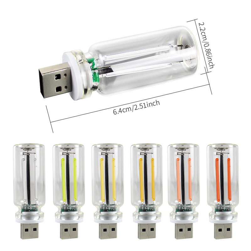 タッチ調光USB LEDフィラメントガラス電球 5V レトロ - Glass Protector Auto のレビューと価格